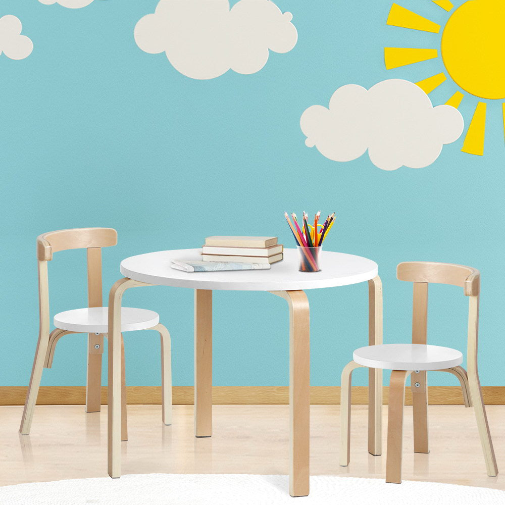 Keezi Nordic Kids Table Chair Set 3PC Desk Activity Study Play Children Modern-Baby & Kids > Kid&
