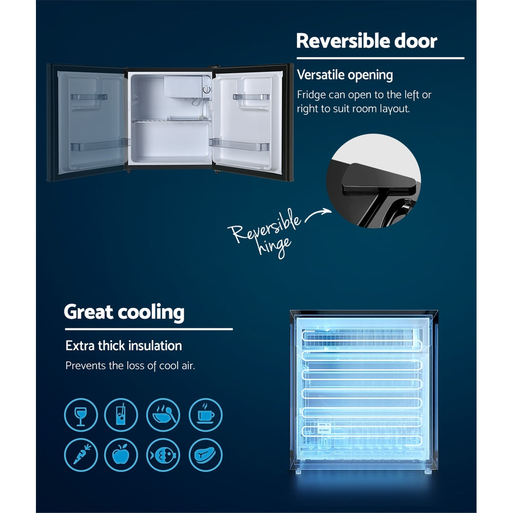 Devanti Bar Fridge 48L - Black-Fridges-PEROZ Accessories