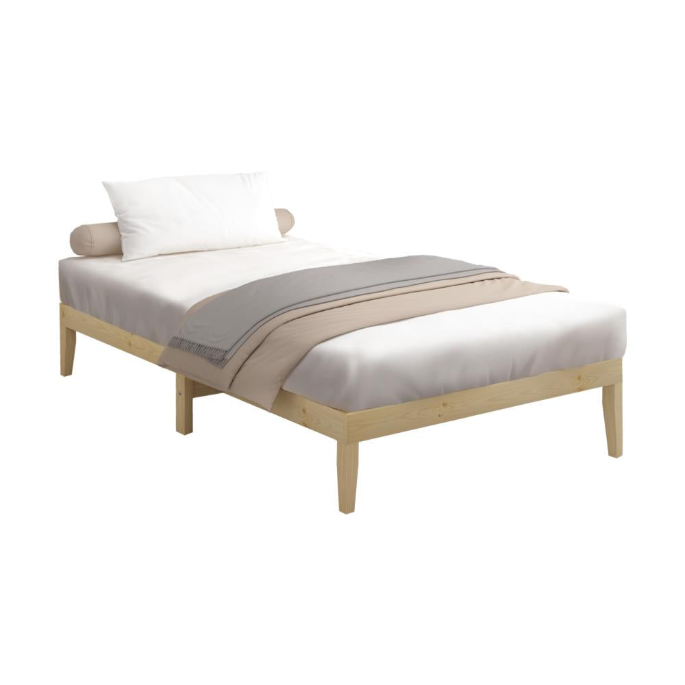 Oikiture Bed Frame Single Size Wooden SOFIE Pine Timber Mattress Base Bedroom-Wooden Bed Frame-PEROZ Accessories