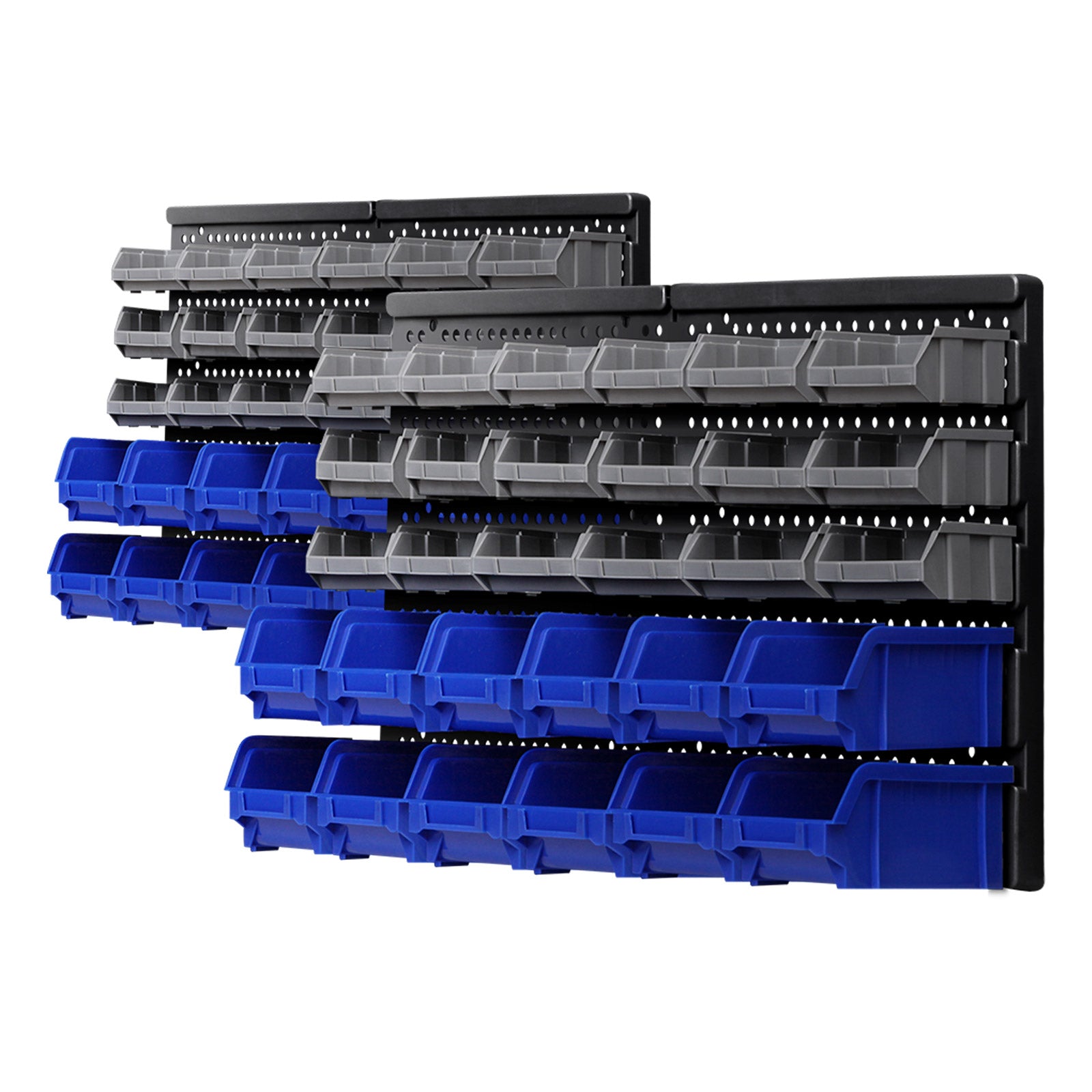 Giantz 60 Bin Wall Mounted Rack Storage Tools Garage Organiser Shed Work Bench-Tools > Tools Storage-PEROZ Accessories