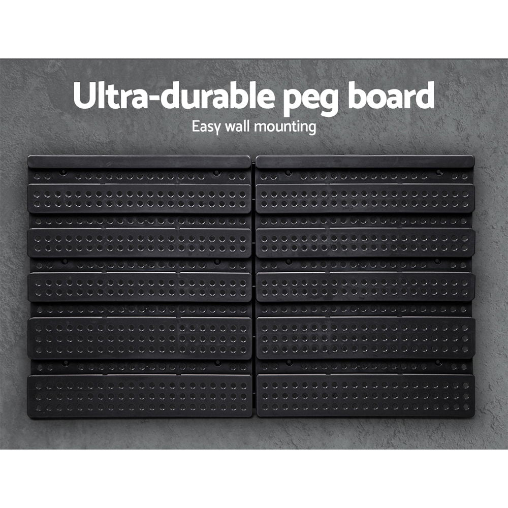 Giantz 60 Bin Wall Mounted Rack Storage Tools Garage Organiser Shed Work Bench-Tools > Tools Storage-PEROZ Accessories