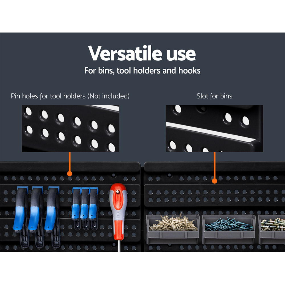 Giantz 60 Bin Wall Mounted Rack Storage Tools Garage Organiser Shed Work Bench-Tools > Tools Storage-PEROZ Accessories