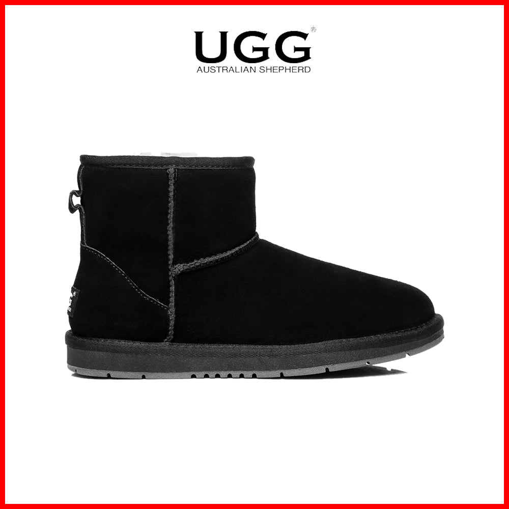 Water Resistant | UGG Boots Unisex Mini Classic Suede Sheepskin Wool Australian Shepherd-Boots-PEROZ Accessories