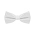BOW TIE + POCKET SQUARE SET. Carbon. White. Supplied with matching pocket square.-Bow Ties-PEROZ Accessories