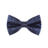 BOW TIE + POCKET SQUARE SET. Paisley. Navy. Supplied with matching pocket square.-Bow Ties-PEROZ Accessories