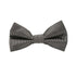 BOW TIE + POCKET SQUARE SET. Pinstripe. Black. Supplied with matching pocket square.-Bow Ties-PEROZ Accessories