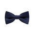 BOW TIE + POCKET SQUARE SET. Plain. Midnight. Supplied with matching pocket square.-Bow Ties-PEROZ Accessories