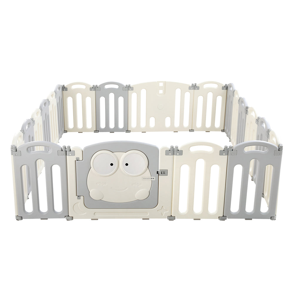 Keezi Baby Playpen 20 Panels Foldable Toddler Fence Safety Play Activity Centre-Baby & Kids > Nursing-PEROZ Accessories