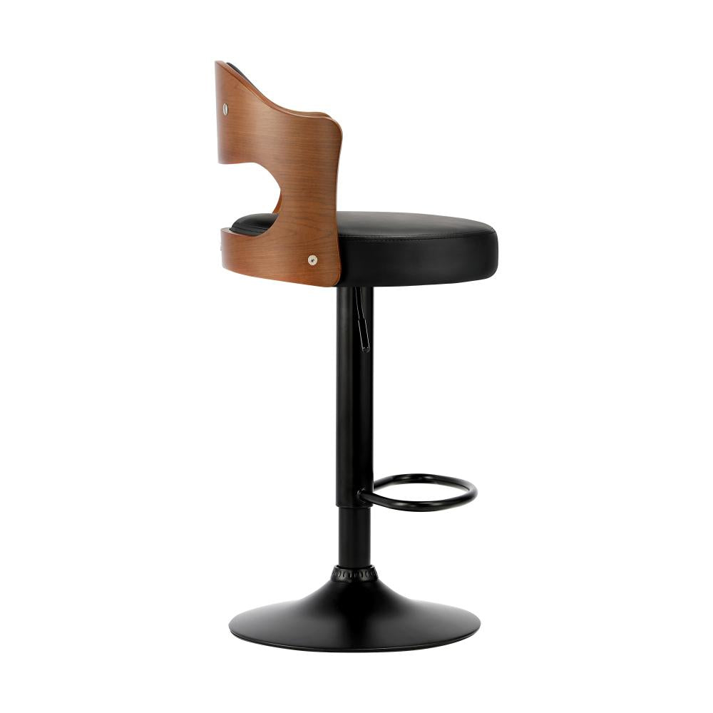 Oikiture Bar Stools Kitchen Swivel Barstool Chair Gas Lift Metal Leather x2-Bar Stool-PEROZ Accessories