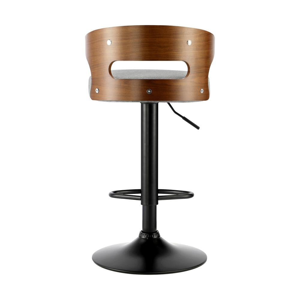 Oikiture Bar Stools Kitchen Gas Lift Swivel Chairs Stool Wooden Barstool Grey x2-Bar Stool-PEROZ Accessories