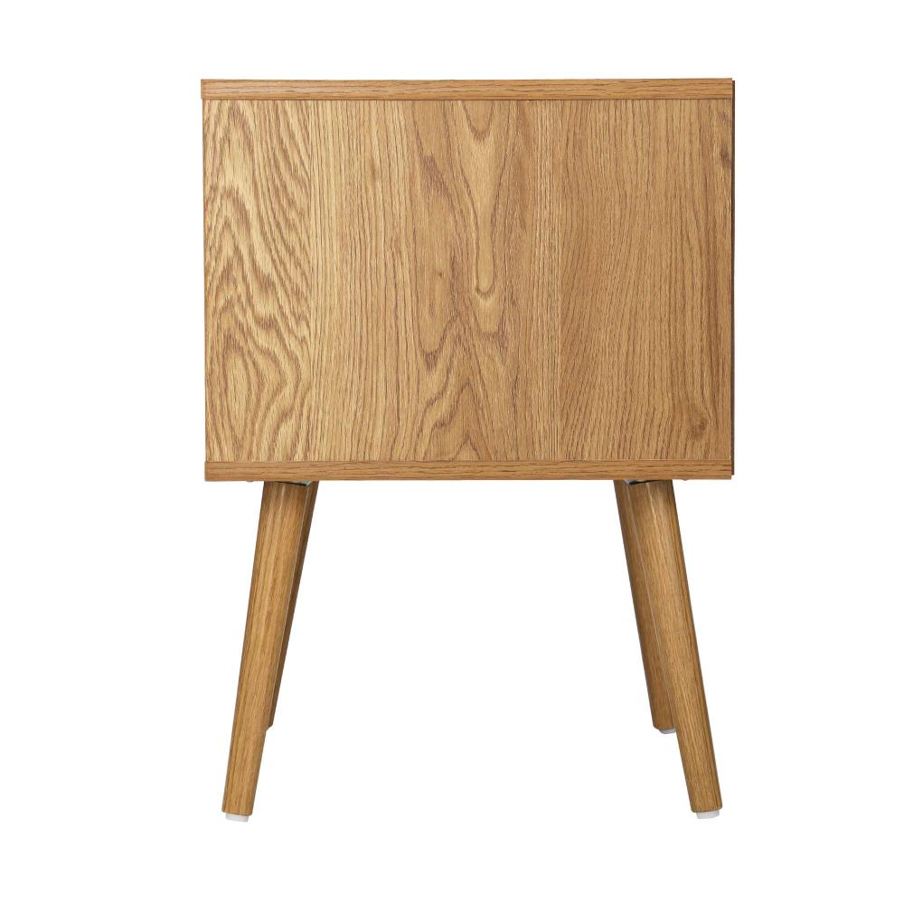 Oikiture Bedside Table Drawers Side Tables Nightstand Bedroom Cabinet Wood-Bedside Table-PEROZ Accessories