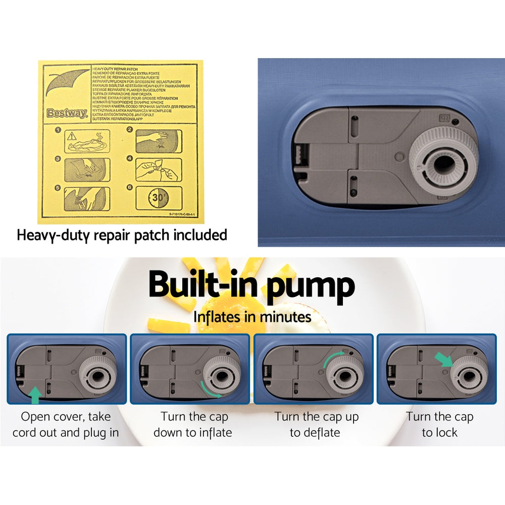 Bestway Air Bed - Single Size-Home & Garden > Inflatable Mattress-PEROZ Accessories