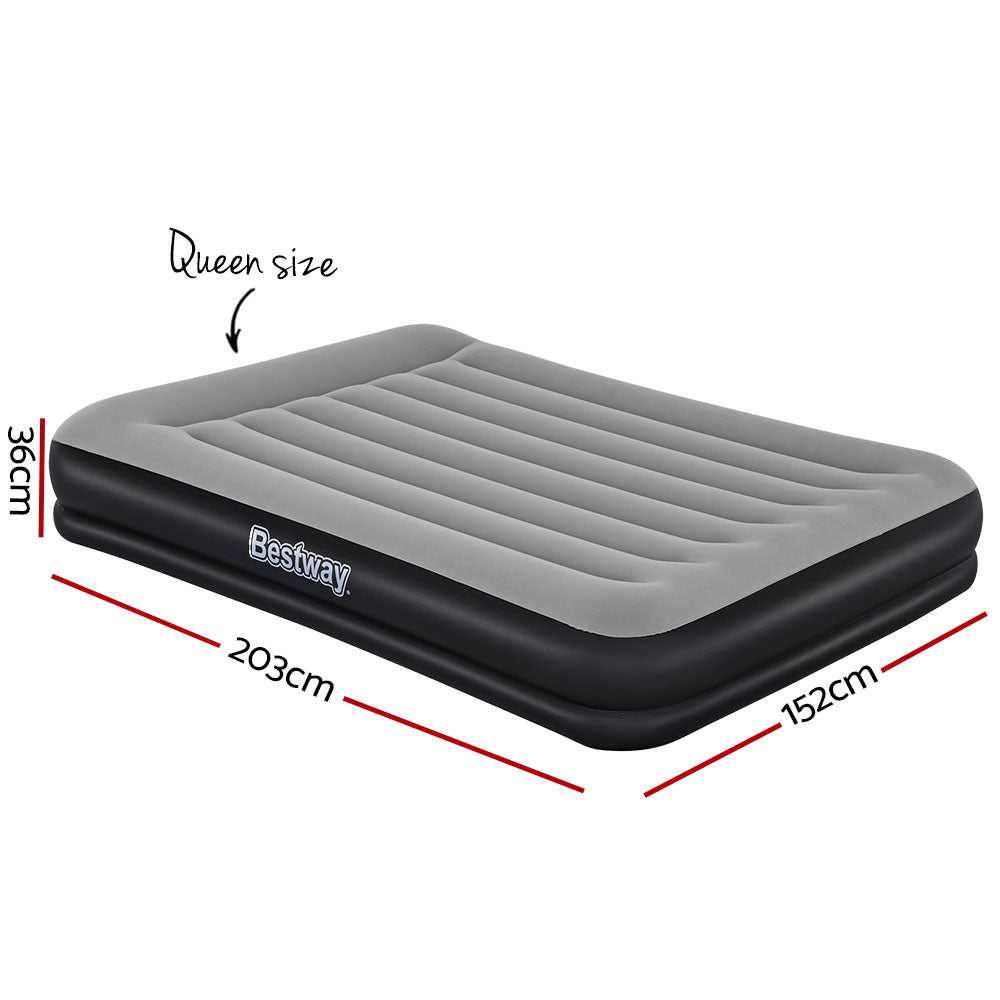 Bestway Air Bed Beds Mattress Premium Inflatable Built-in Pump Queen Size-Home & Garden > Inflatable Mattress-PEROZ Accessories