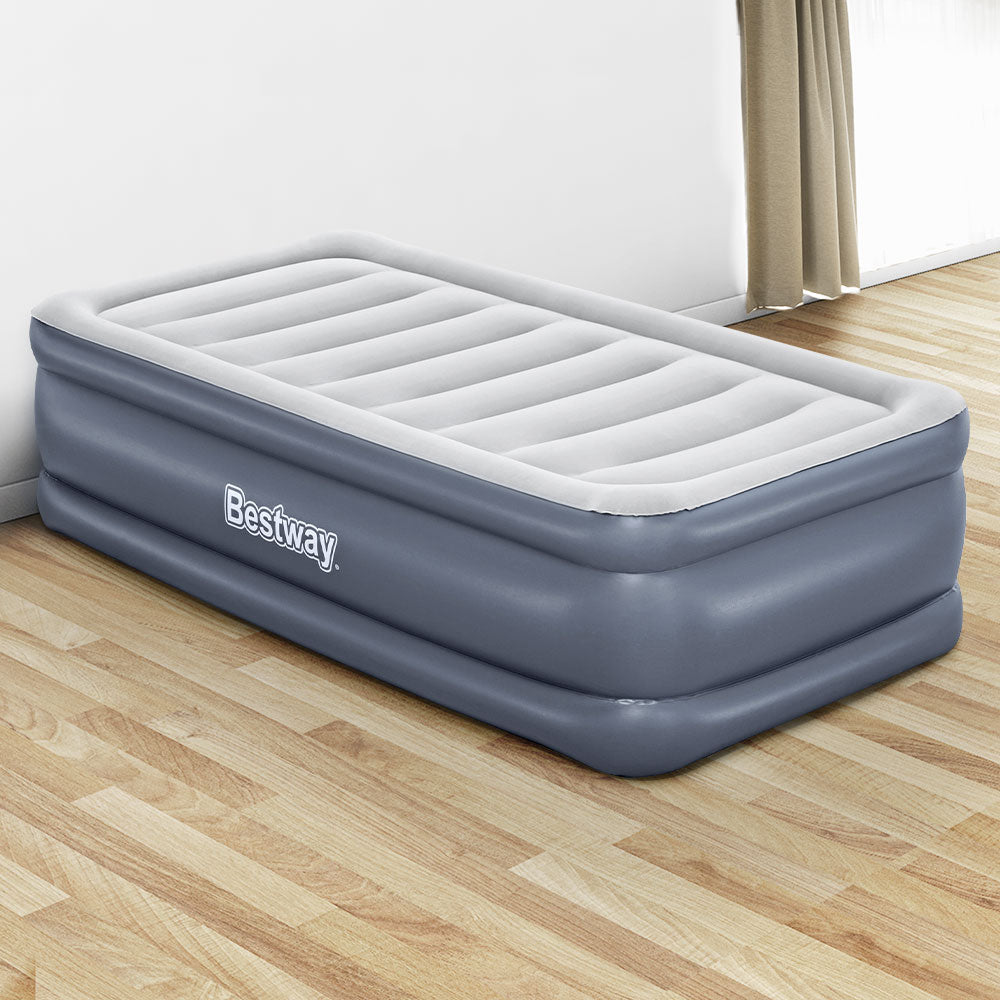Bestway Mattress Air Bed Single Size 51CM Inflatable Camping Beds Home Outdoor-Home & Garden > Inflatable Mattress-PEROZ Accessories