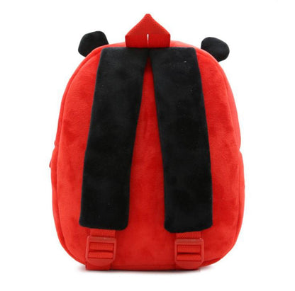 Anykidz 3D Red Ladybug Kids School Backpack Cute Cartoon Animal Style Children Toddler Plush Bag Perfect Accessories For Boys and Girls-Backpacks-PEROZ Accessories