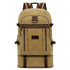Anypack Backpack Khaki Travel Mountaineering Multi Functional Wear Resistant And Durable Backpack Extra Large Canvas Bag 60 Liters-Backpacks-PEROZ Accessories