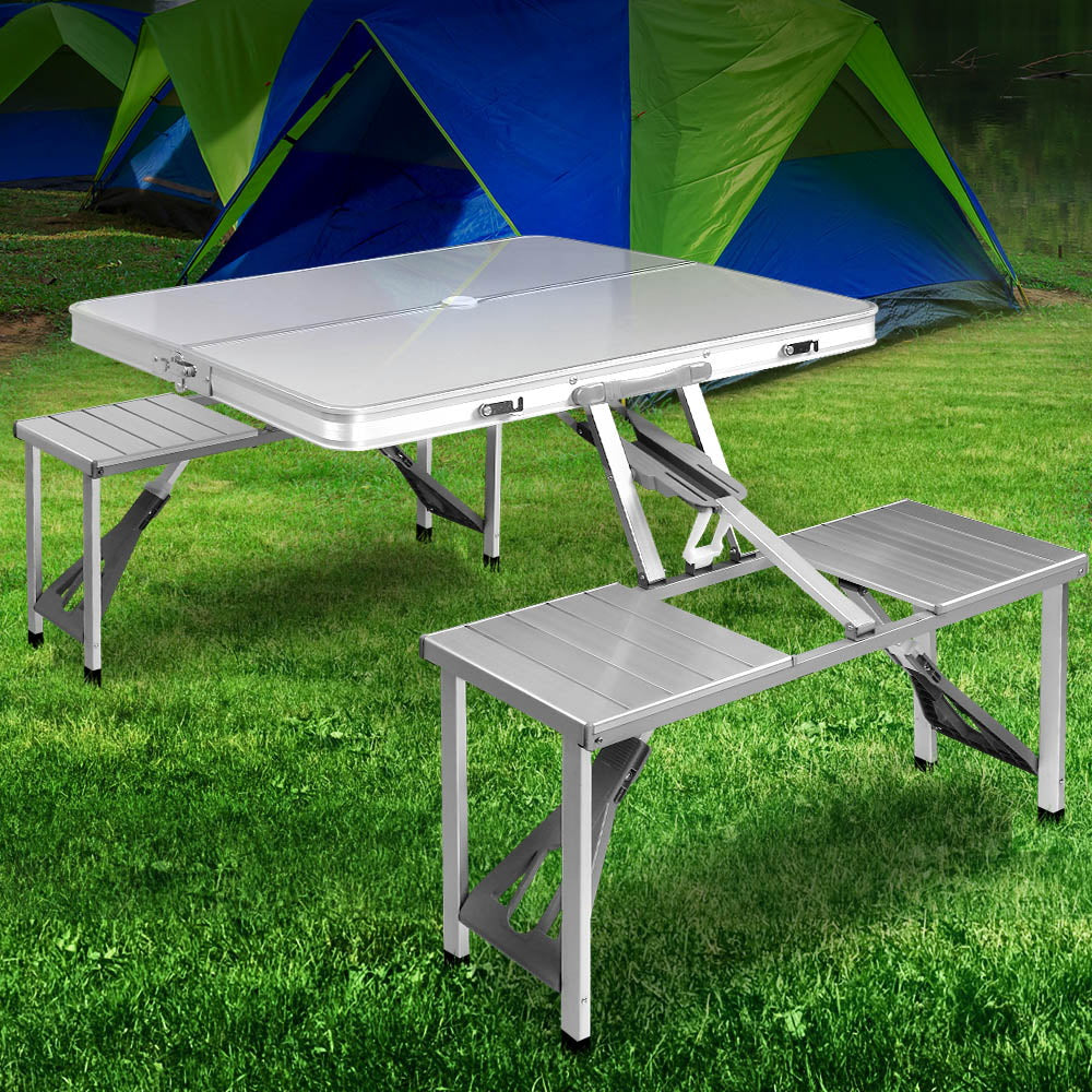Weisshorn Camping Table Folding Aluminum Portable Outdoor Picnic 85CM-Outdoor > Camping-PEROZ Accessories