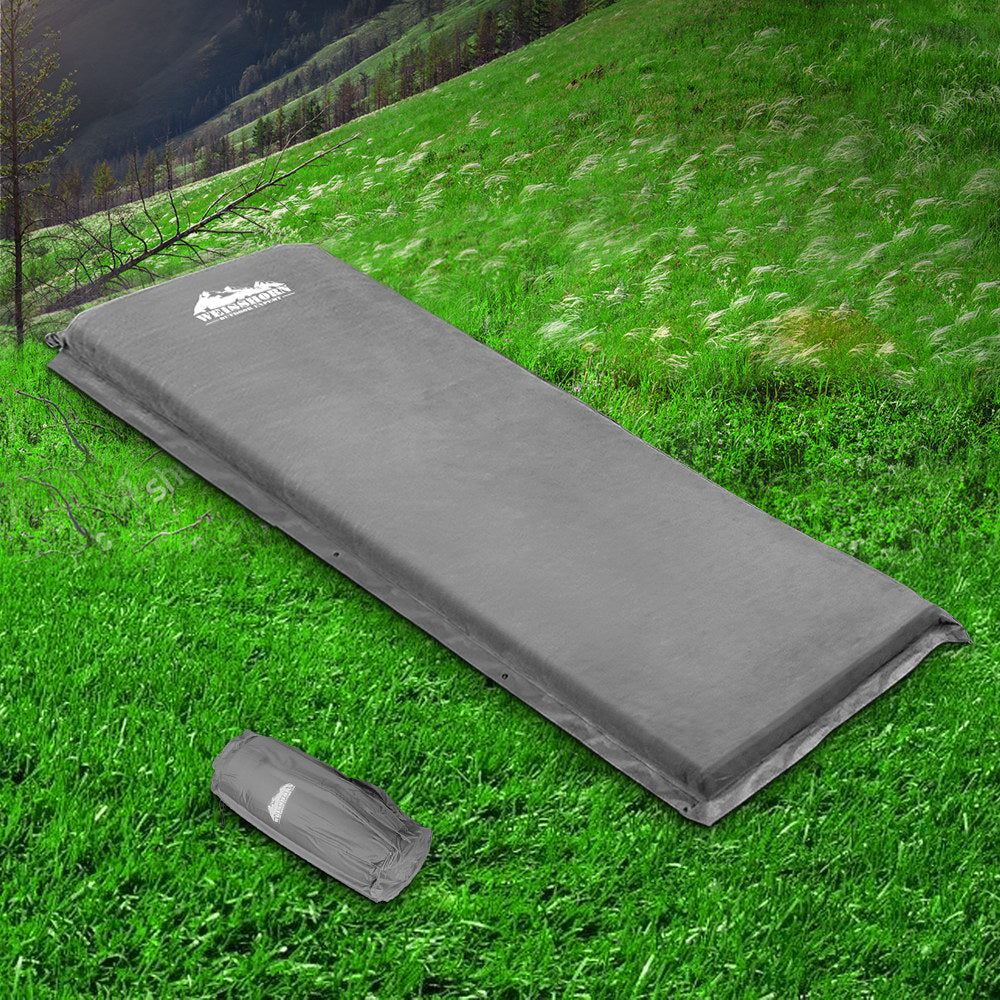 Weisshorn Single Size Self Inflating Matress - Grey-Outdoor > Camping-PEROZ Accessories