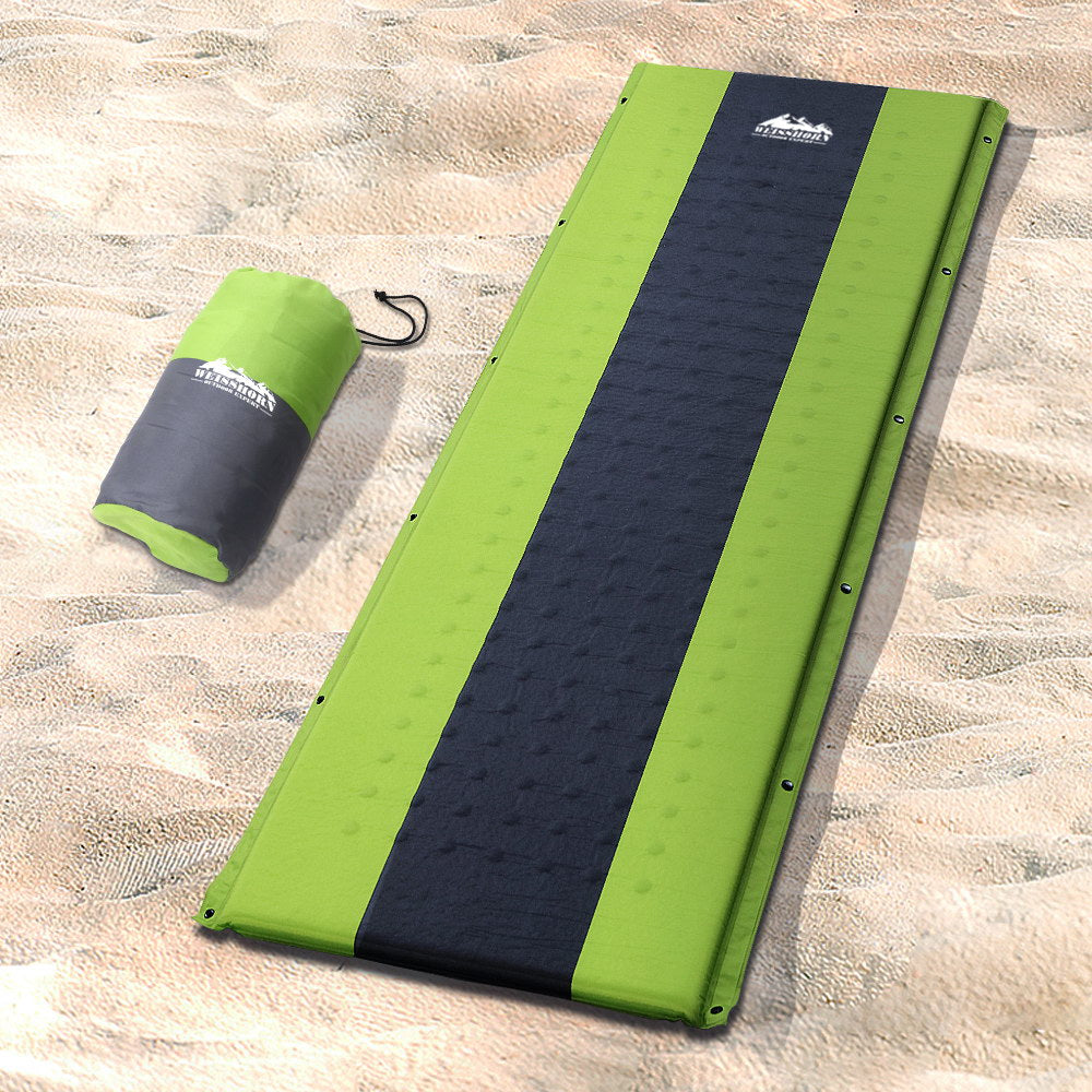 Weisshorn Self Inflating Mattress Camping Sleeping Mat Air Bed Pad Single Green-Outdoor > Camping-PEROZ Accessories