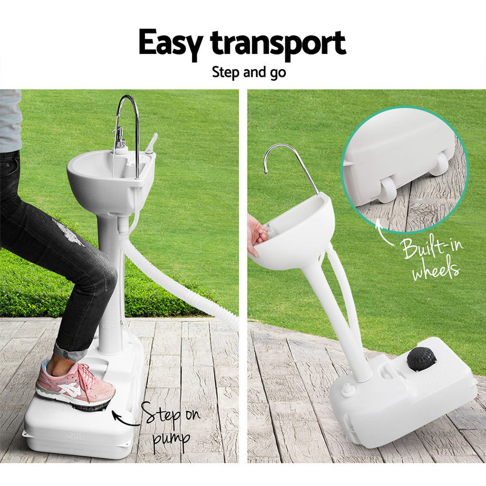 Weisshorn Portable Camping Wash Basin 19L-Outdoor > Camping-PEROZ Accessories