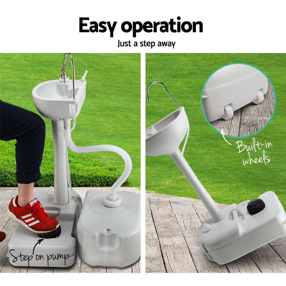 Weisshorn Portable Camping Wash Basin 43L-Outdoor > Camping-PEROZ Accessories