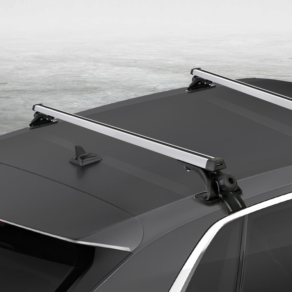 Universal Car Roof Racks Pod Aluminium Cross Bars Brackets 145cm Silver-Auto Accessories > Cross Bar-PEROZ Accessories