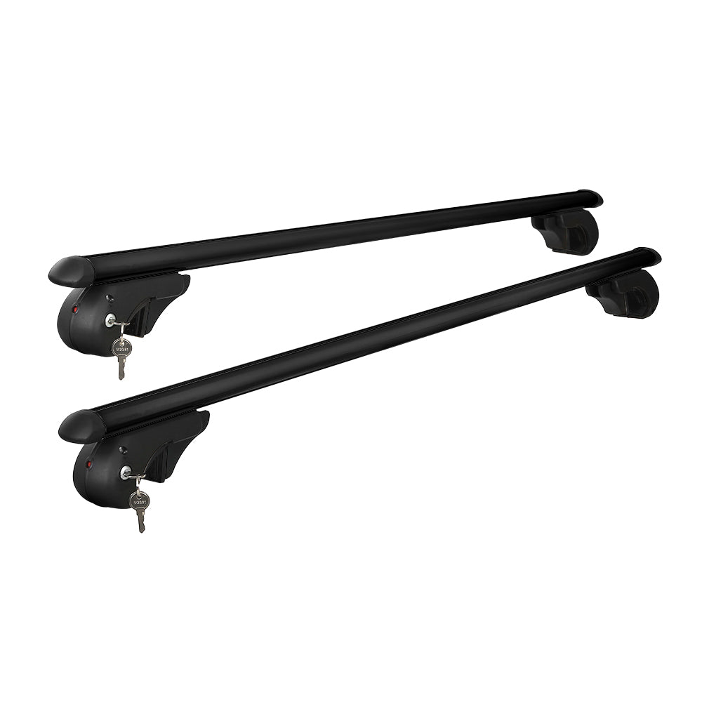 Universal Car Roof Racks Pod Aluminium Cross Bars Adjustable 108cm Black-Auto Accessories > Cross Bar-PEROZ Accessories