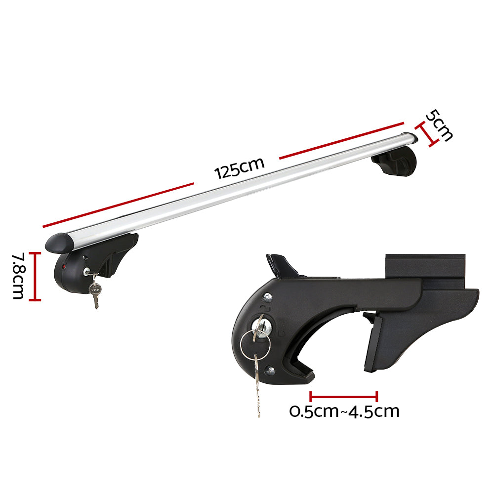 Universal Car Roof Rack Cross Bars Aluminium Silver Adjustable 108cm Racks-Auto Accessories > Cross Bar-PEROZ Accessories