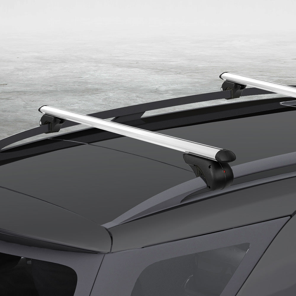 Universal Car Roof Rack Cross Bars Aluminium Silver Adjustable 108cm Racks-Auto Accessories > Cross Bar-PEROZ Accessories