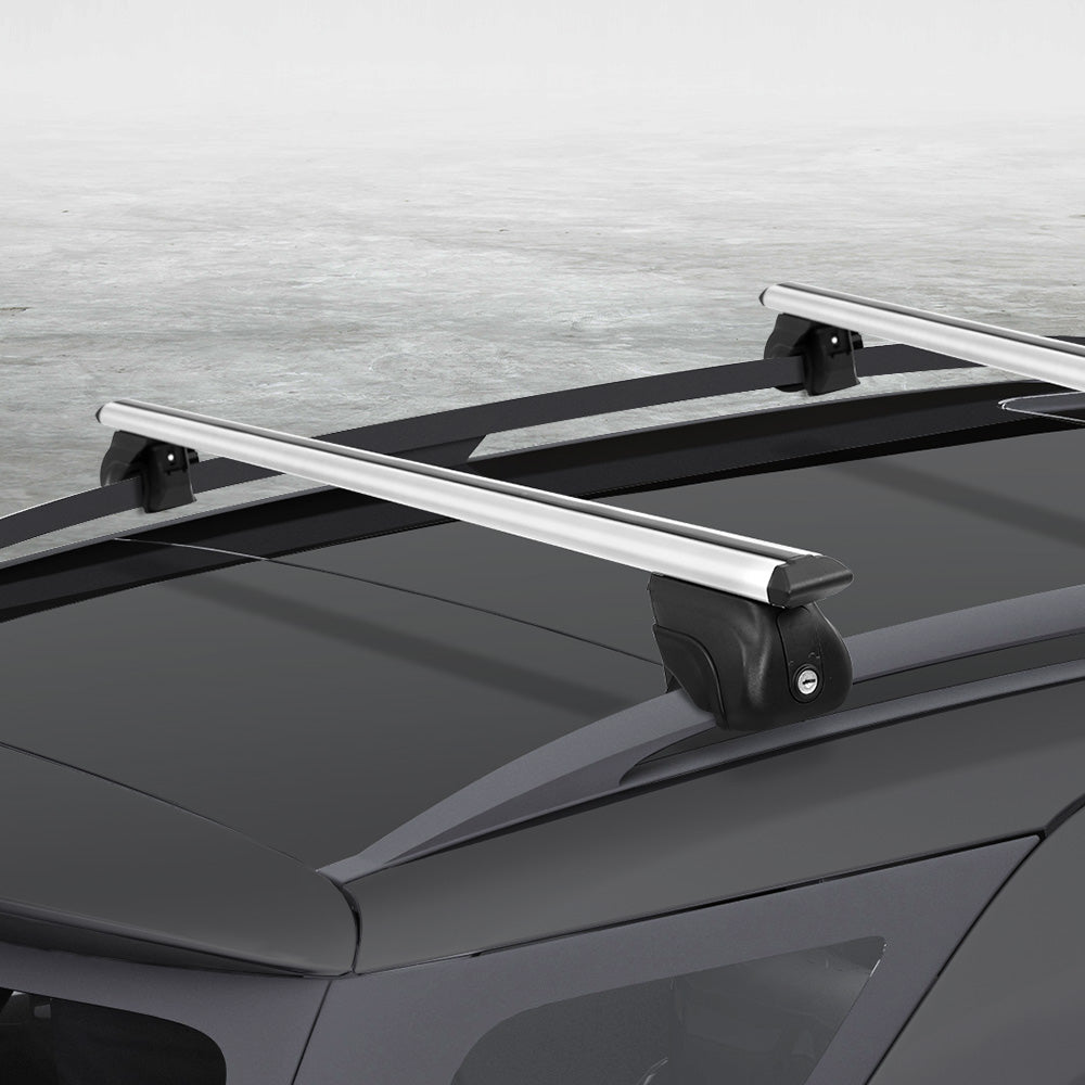 Universal Car Roof Rack Cross Bars Aluminium Adjustable 111cm Silver Upgraded-Auto Accessories > Cross Bar-PEROZ Accessories