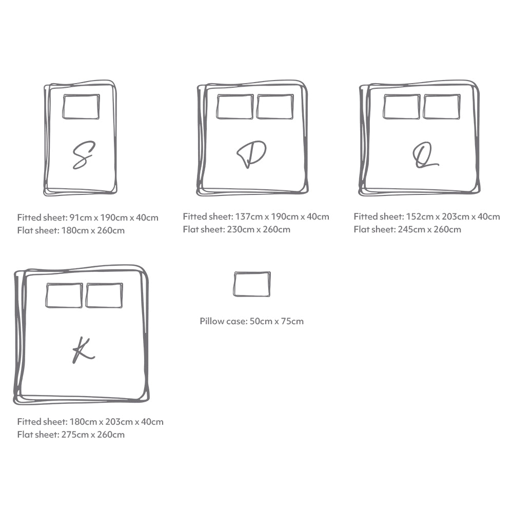 Cosy Club Washed Cotton Sheet Set Grey Double-Bed Sheets-PEROZ Accessories