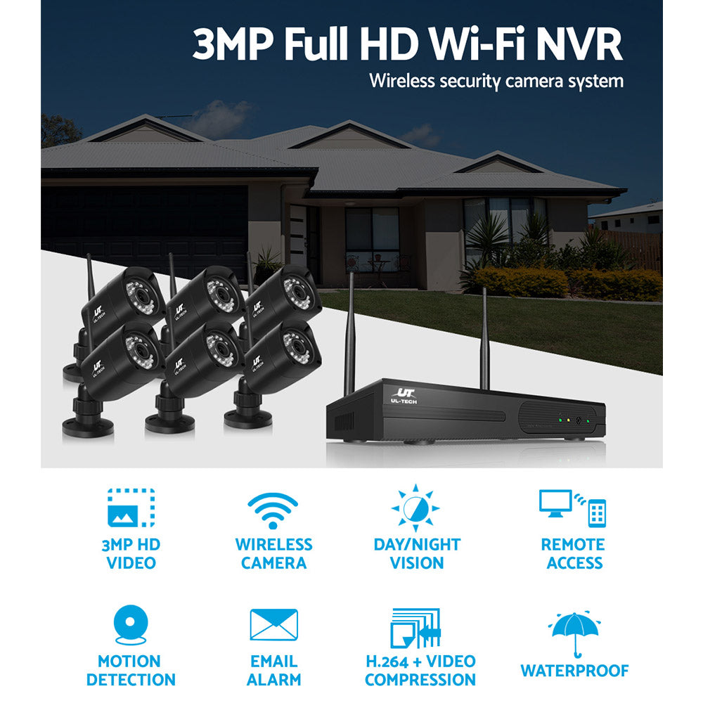 UL-TECH 3MP 8CH NVR Wireless 6 Security Cameras Set-Audio & Video > CCTV-PEROZ Accessories