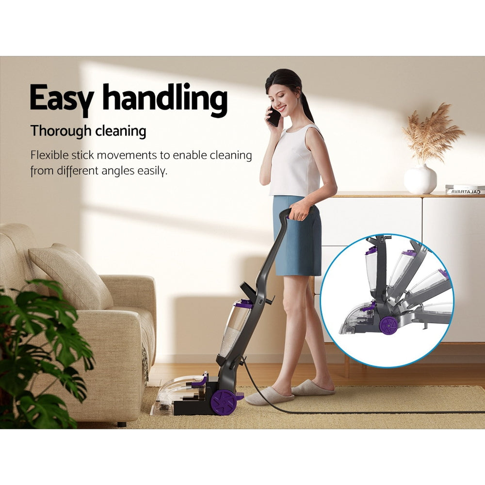 Devanti Carpet Washer Handheld Vacuum Cleaner Sweeper Wet Twin Water Tank 800W-Appliances > Appliances Others-PEROZ Accessories