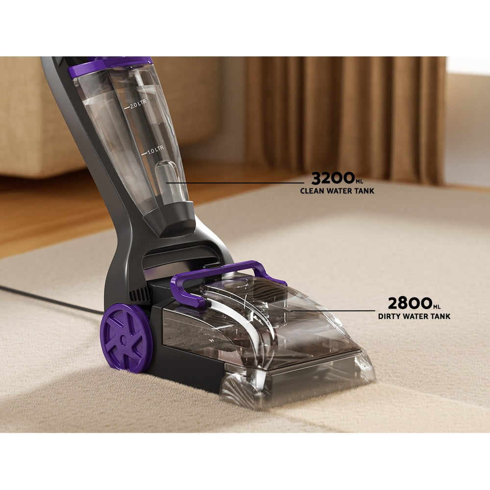 Devanti Carpet Washer Handheld Vacuum Cleaner Sweeper Wet Twin Water Tank 800W-Appliances > Appliances Others-PEROZ Accessories