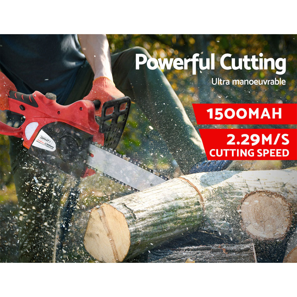 Giantz 20V Cordless Chainsaw - Black and Red-Tools > Industrial Tools-PEROZ Accessories