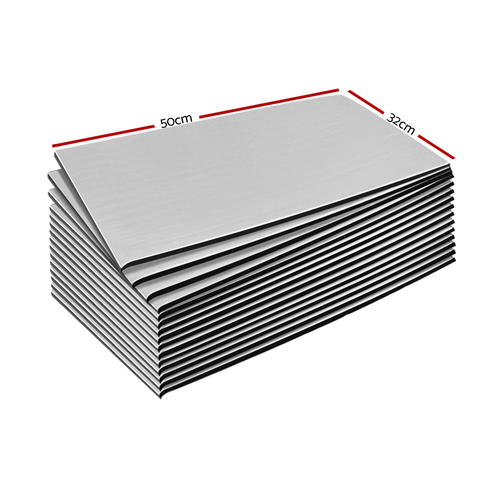 Weisshorn 36PCS 32CM X 50CM Car Sound Deadener Butyl Noise Insulation Heat Proof Self-adhesive-Auto Accessories > Auto Accessories Others-PEROZ Accessories