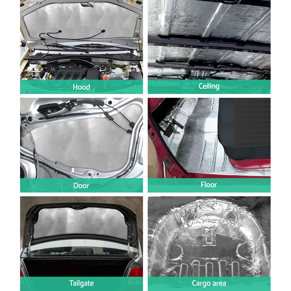 Weisshorn 36PCS 32CM X 50CM Car Sound Deadener Butyl Noise Insulation Heat Proof Self-adhesive-Auto Accessories > Auto Accessories Others-PEROZ Accessories