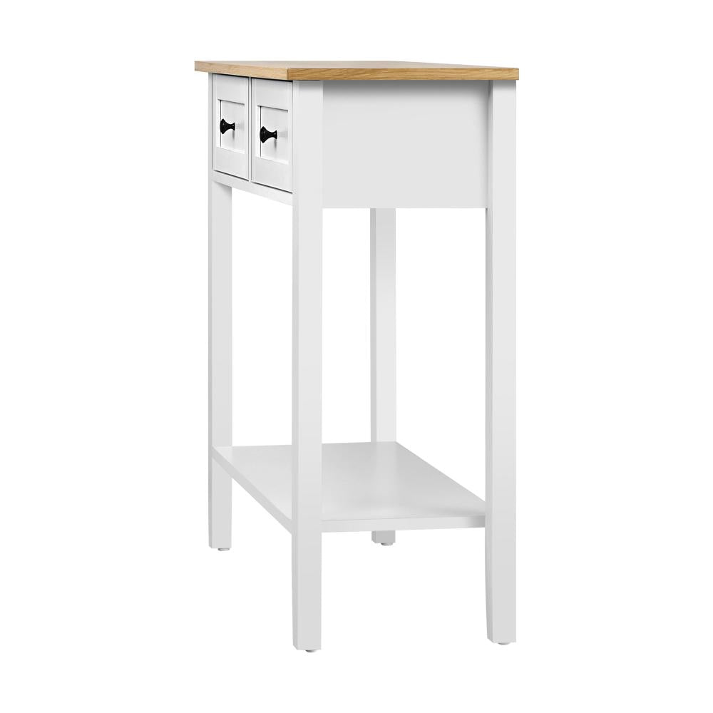 Oikiture Console Table Hallway Entry 2 Drawers Hall Side Display Shelf Desk-Console Table-PEROZ Accessories