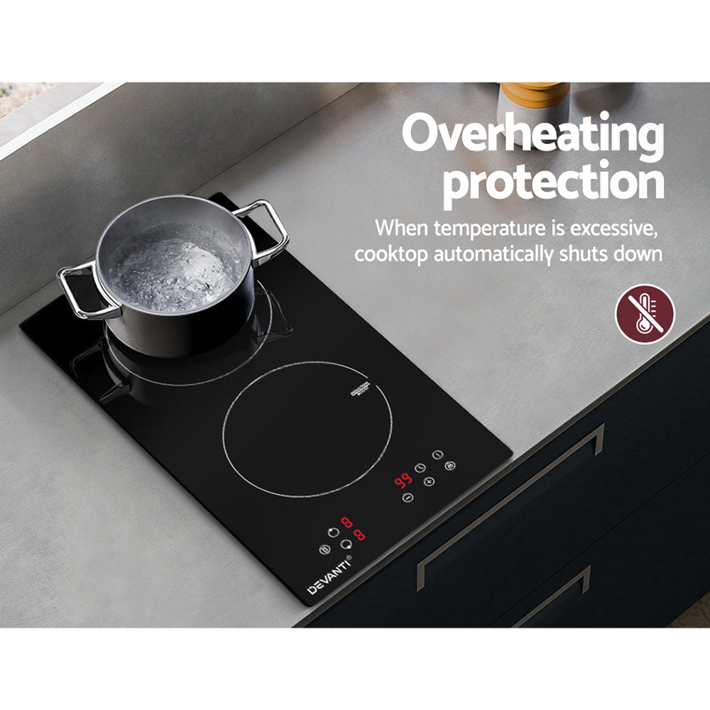 Devanti Induction Cooktop 30cm Electric Stove Ceramic Cook Top Kitchen Cooker-Appliances > Kitchen Appliances-PEROZ Accessories