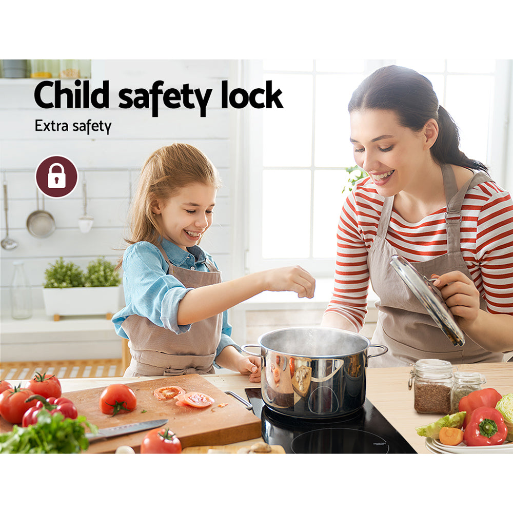 Devanti Induction Cooktop 30cm Electric Stove Ceramic Cook Top Kitchen Cooker-Appliances > Kitchen Appliances-PEROZ Accessories