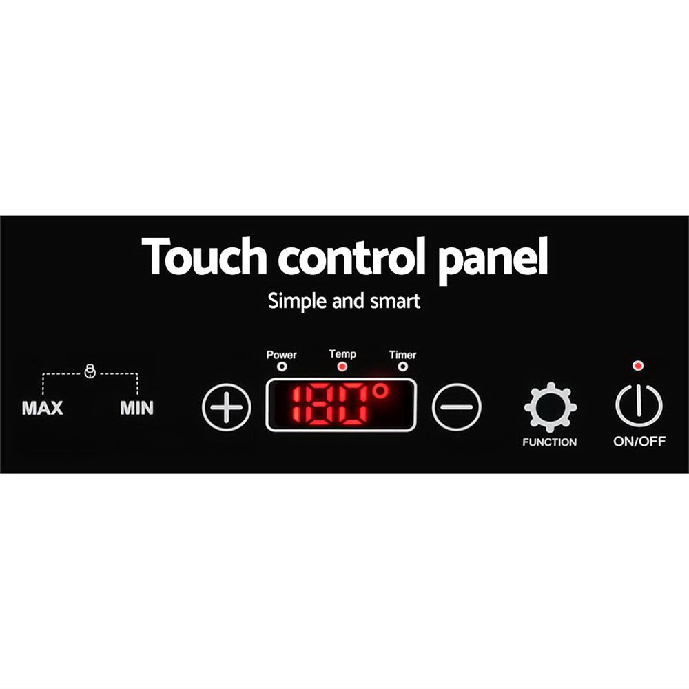 Devanti Electric Induction Cooktop 60cm Portable Kitchen Ceramic Glass Cooker-Appliances > Kitchen Appliances-PEROZ Accessories