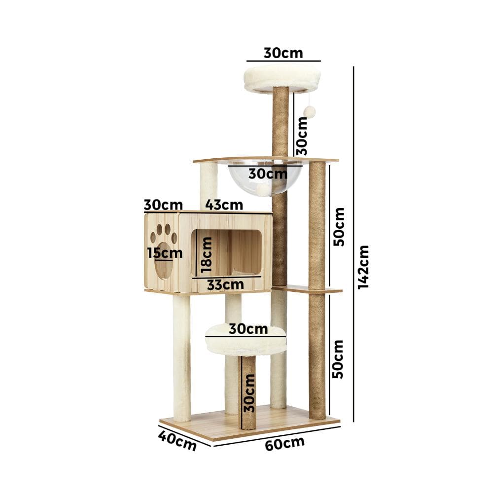 Alopet Cat Tree Tower Scratching Post Scratcher Cats Condo House Bed Furniture-Cat Tree-PEROZ Accessories