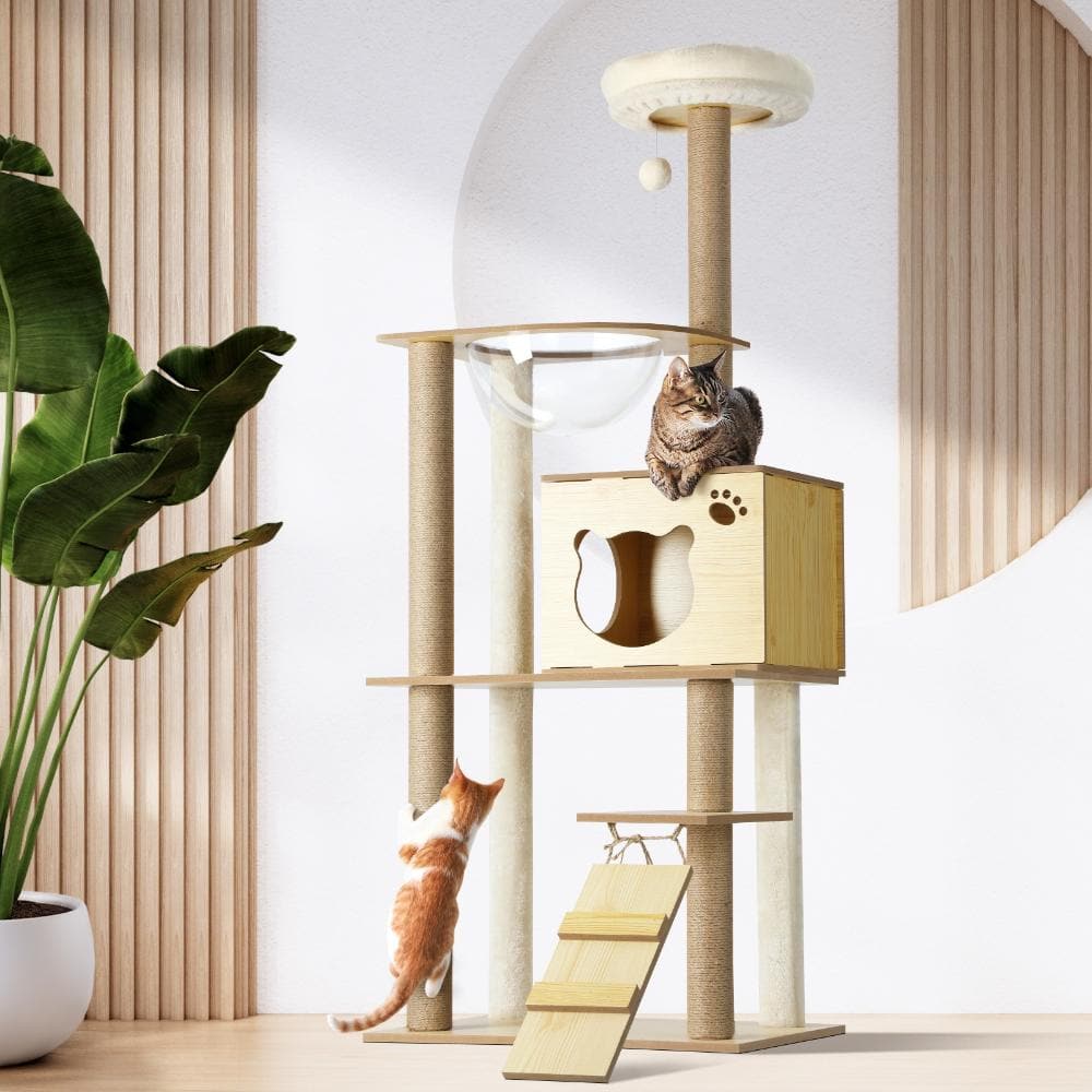 Alopet Cat Tree Trees Wooden Scratching Post Scratcher Tower Condo Pet Furniture-Cat Tree-PEROZ Accessories