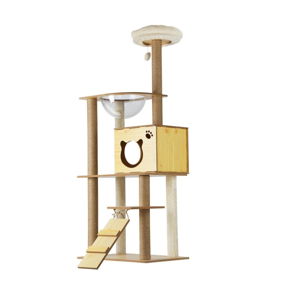 Alopet Cat Tree Trees Wooden Scratching Post Scratcher Tower Condo Pet Furniture-Cat Tree-PEROZ Accessories