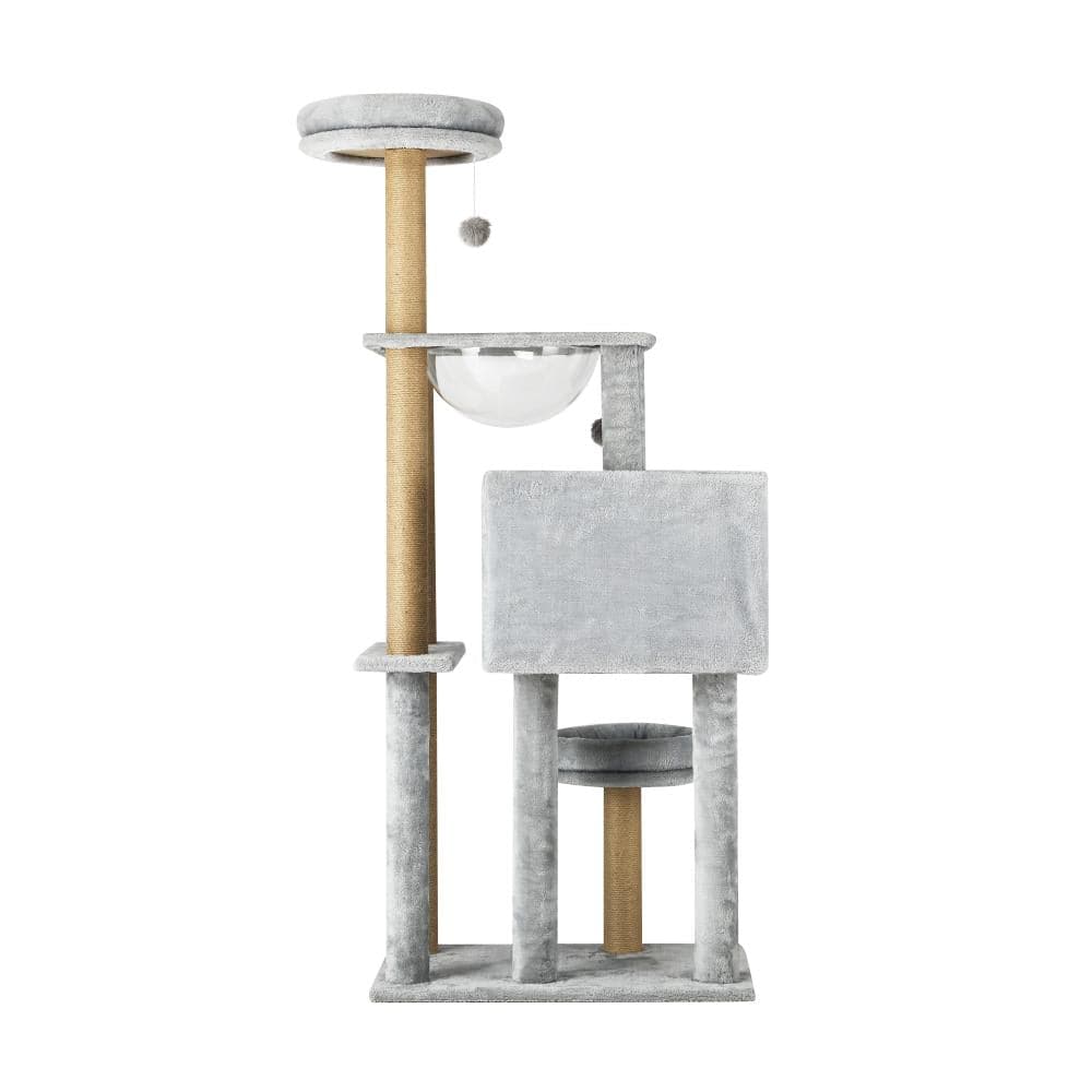 Alopet 140cm Cat Tree, Grey Cat Tower Cat Scratching Post-Cat Tree-PEROZ Accessories