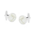 CUFFLINKS. Nickel Polished. Mother of Pearl. Round. Supplied in case.-Cufflinks-PEROZ Accessories