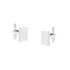 CUFFLINKS. Nickel Polished. Edge Detail. Rectangular. Supplied in case.-Cufflinks-PEROZ Accessories