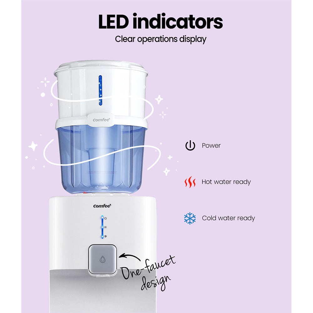Comfee Water Cooler Dispenser Stand Chiller Cold Hot 15L Purifier Bottle Filter-Appliances > Kitchen Appliances-PEROZ Accessories