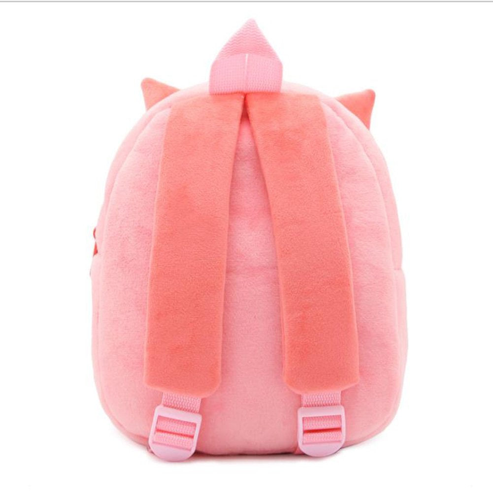 Anykidz 3D Pink Cat Kids School Backpack Cute Cartoon Animal Style Children Toddler Plush Bag Perfect Accessories For Boys and Girls-Backpacks-PEROZ Accessories