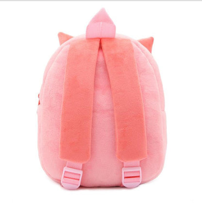 Anykidz 3D Pink Cat Kids School Backpack Cute Cartoon Animal Style Children Toddler Plush Bag Perfect Accessories For Boys and Girls-Backpacks-PEROZ Accessories